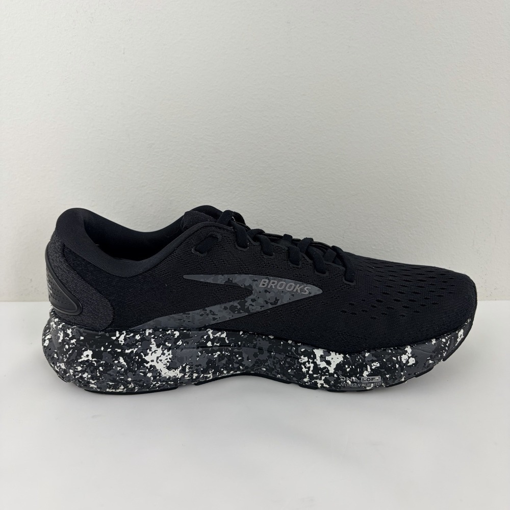 Brooks Ghost 16 Mens 8.5 D Black Grey Camo Running Shoes 1104181D062 Cushioned - Picture 5 of 9